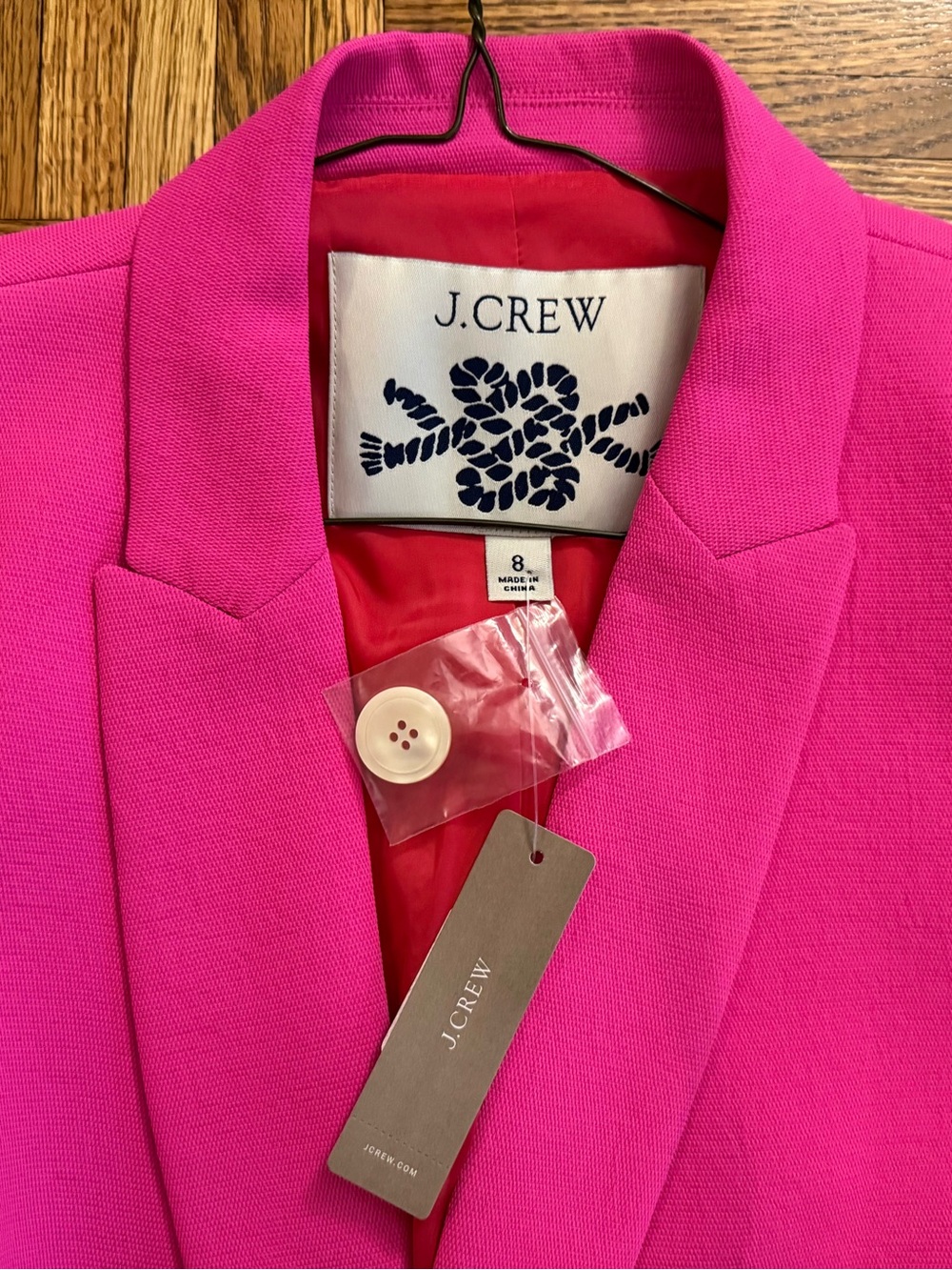 J. Crew Double-Breasted Hot Pink Blazer - Picture 2 of 7